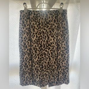 Leopard print pencil skirt